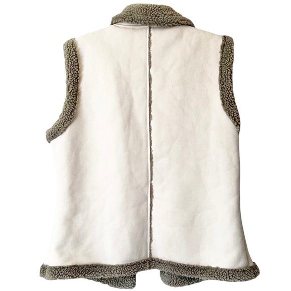 Anthropologie AKEMI+KIN Phoebe Sherpa Lined Open Front Faux Suede Vest C… - Picture 13 of 15
